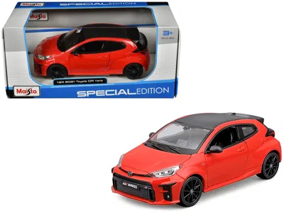 Maisto 2021 Toyota Gr Yaris Red With Carbon Top "special Edition" Series 1/24 Diecast Model Car By