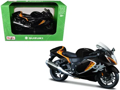Maisto 2022 Suzuki Hayabusa Black Metallic 1/12 Diecast Motorcycle Model By