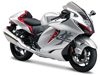 Maisto 2022 Suzuki Hayabusa Silver Metallic 1/12 Diecast Motorcycle Model By