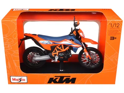 Maisto 2023 Ktm 690 Smc R Orange And Blue With Display Base 1/12 Diecast Model By  In Multi