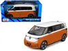 Maisto 2023 Volkswagen Id. Buzz Van Orange And White "special Edition" Series 1/24 Diecast Model Car By Mai In Orange