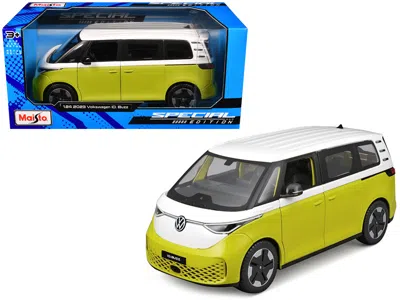 Maisto 2023 Volkswagen Id. Buzz Van Yellow And White "special Edition" Series 1/24 Diecast Model Car By Mai In Multi