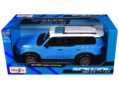 Maisto 2024 Toyota Land Cruiser Blue With White Top "special Edition" Series 1/24 Diecast Model Car By Mais