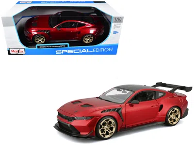 Maisto 2025 Ford Mustang Gtd Red Metallic With Black Top "special Edition" Series 1/18 Diecast Model Car By