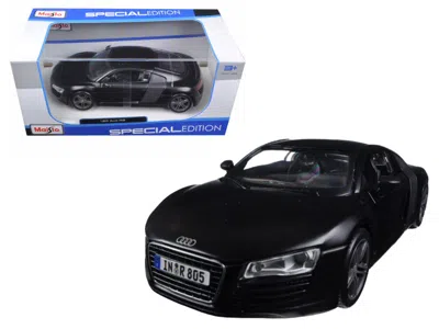 Maisto Audi R8 Matt Black "special Edition" Series 1/24 Diecast Model Car By