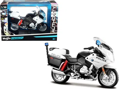Maisto Bmw R1200rt "u. S. Police" White "authority Police Motorcycles" Series With Plastic Display Stand 1/
