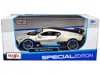 Maisto Bugatti Divo Satin White Metallic With Carbon And Blue Accents "special Edition" 1/24 Diecast Model