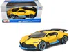 Maisto Bugatti Divo Yellow Metallic With Carbon And Blue Accents "special Edition" 1/24 Diecast Model Car In Multi