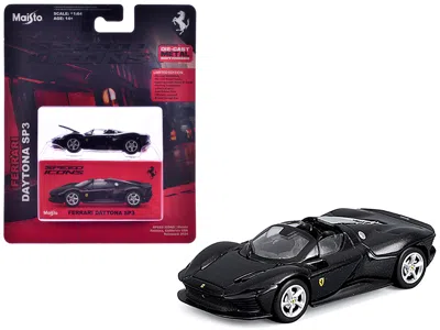 Maisto Ferrari Daytona Sp3 Black "speed Icons" Series 1/64 Diecast Model Car By