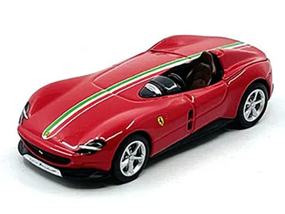 Maisto Ferrari Monza Sp1 Red With Italian Flag Stripes "speed Icons" Series 1/64 Diecast Model Car By Maist