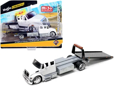 Maisto International Durastar Flatbed Truck White "elite Transport" Series 1/64 Diecast Model By