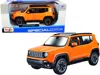 Maisto Jeep Renegade Orange Metallic With Black Top "special Edition" 1/24 Diecast Model Car By
