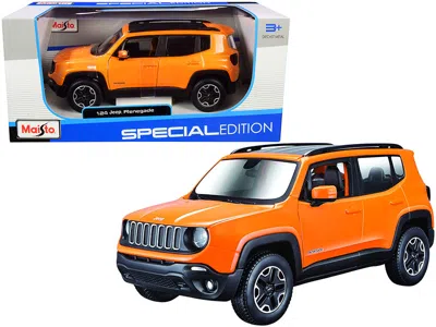 Maisto Jeep Renegade Orange Metallic With Black Top "special Edition" 1/24 Diecast Model Car By