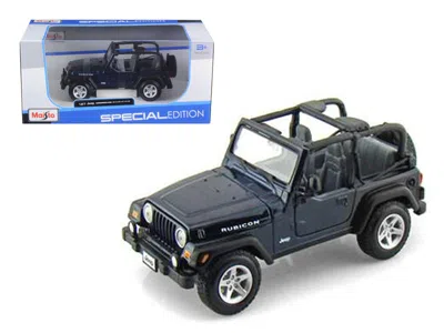 Maisto Jeep Wrangler Rubicon Dark Blue 1/27 Diecast Model Car By