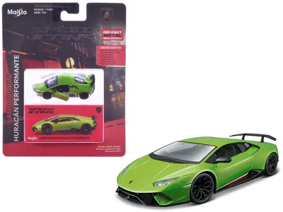 Maisto Lamborghini Huracan Performante Green "speed Icons" Series 1/64 Diecast Model Car By