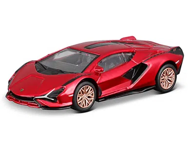 Maisto Lamborghini Sian Fkp 37 Red Metallic "speed Icons" Series 1/64 Diecast Model Car By