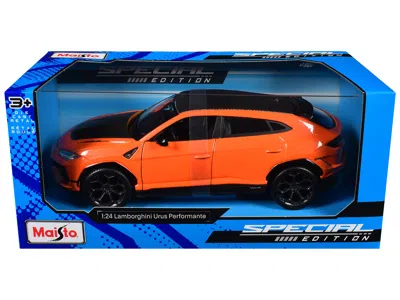 Maisto Lamborghini Urus Performante Orange Metallic With Carbon Hood And Top "special Edition" Series 1/24 