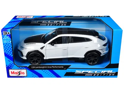 Maisto Lamborghini Urus Performante White Metallic With Carbon Hood And Top "special Edition" Series 1/24 D