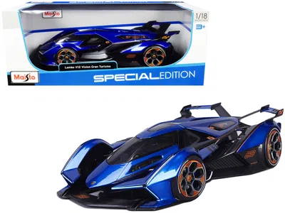 Maisto Lamborghini V12 Vision Gran Turismo Blue Metallic 1/18 Diecast Model Car By