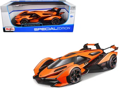 Maisto Lamborghini V12 Vision Gran Turismo Orange Metallic "special Edition" 1/18 Diecast Model Car By Mais