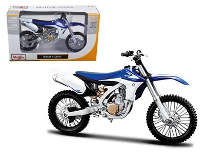 Maisto Yamaha Yz450f Blue And White 1/12 Diecast Motorcycle Model By  In Multi