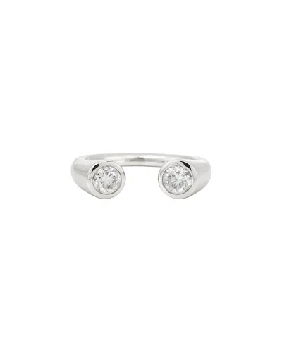 Maitre De Diamant 14k 1.03 Ct. Tw. Lab-grown Diamond Cuff Ring In Metallic