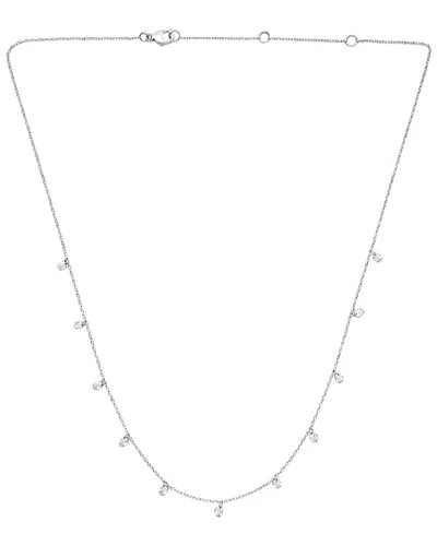 Maitre De Diamant 14k 1.32 Ct. Tw. Lab-grown Diamond Necklace In Silver