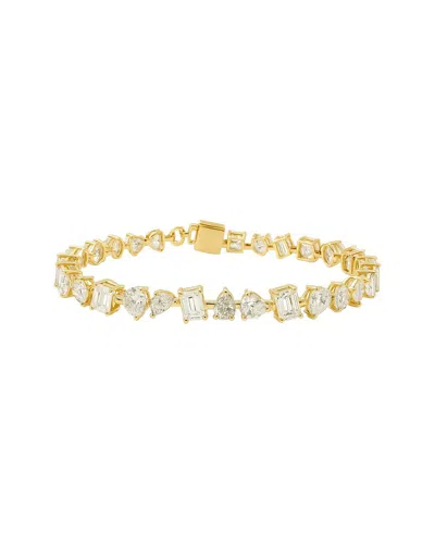 Maitre De Diamant 14k 14.41 Ct. Tw. Lab-grown Diamond Lab Grown Multishape Bracelet In Gold