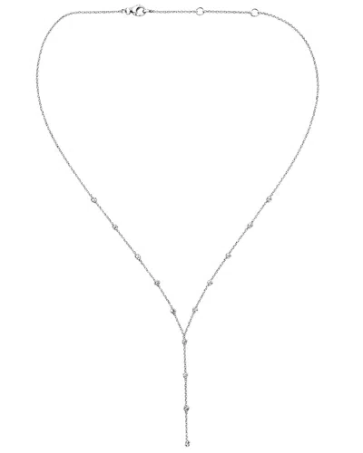 Maitre De Diamant 14k 1.50 Ct. Tw. Lab-grown Diamond Necklace In Silver