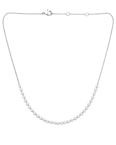 Maitre De Diamant 14k 3.84 Ct. Tw. Lab-grown Diamond Necklace In Metallic