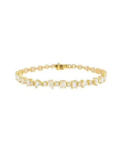 Maitre De Diamant 14k 5.30 Ct. Tw. Lab-grown Diamond Mixed-shape Diamond Tennis Bracelet In Gold