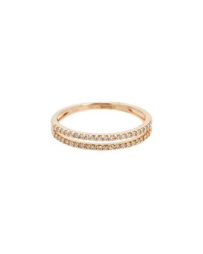 Maitre De Diamant 14k Rose Gold 0.18 Ct. Tw. Diamond Ring