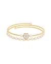 Maitre De Diamant 18k 0.01 Ct. Tw. Diamond & Pearl Bracelet