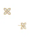 Maitre De Diamant 18k 0.02 Ct. Tw. Diamond & Pearl Earrings