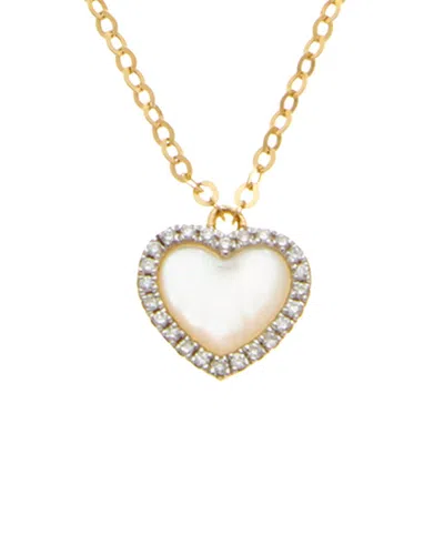Maitre De Diamant 18k 0.02 Ct. Tw. Diamond & Pearl Necklace