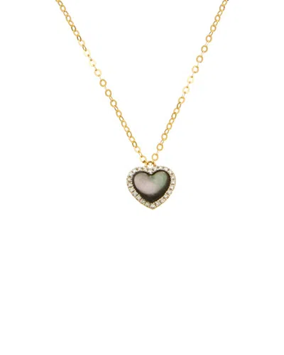 Maitre De Diamant 18k 0.02 Ct. Tw. Diamond & Pearl Necklace