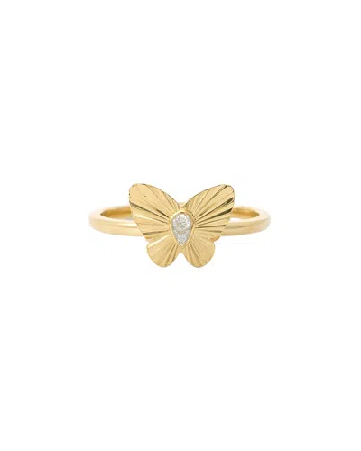 Maitre De Diamant 18k 0.04 Ct. Tw. Diamond Ring In Gold