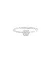 Maitre De Diamant 18k 0.13 Ct. Tw. Diamond Ball Flower Ring