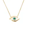 Maitre De Diamant 18k 0.17 Ct. Tw. Diamond & Green Garnet Necklace