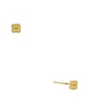 Maitre De Diamant 18k 0.18 Ct. Tw. Yellow Sapphire Earrings