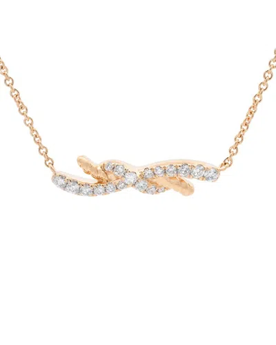 Maitre De Diamant 18k 0.19 Ct. Tw. Diamond Helix Necklace In Gold