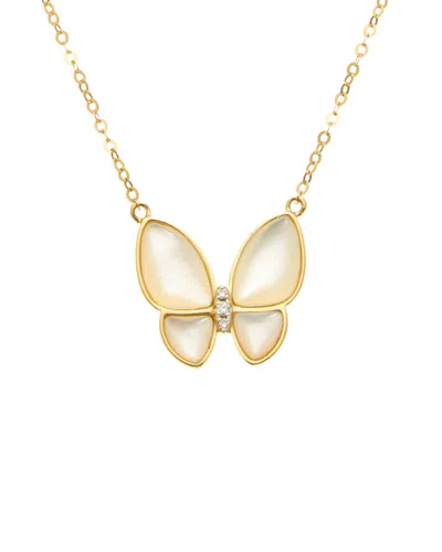 Maitre De Diamant 18k 0.20 Ct. Tw. Diamond & Pearl Necklace