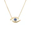 Maitre De Diamant 18k 0.20 Ct. Tw. Diamond & Sapphire Necklace