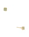 Maitre De Diamant 18k 0.22 Ct. Tw. Green Sapphire Earrings