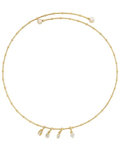 Maitre De Diamant 18k 0.47 Ct. Tw. Diamond Charm Station Necklace In Gold