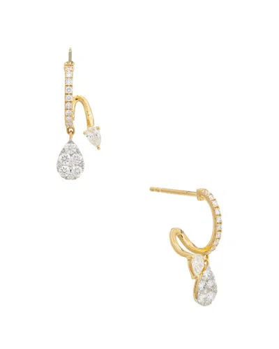 Maitre De Diamant 18k 0.63 Ct. Tw. Diamond Earrings