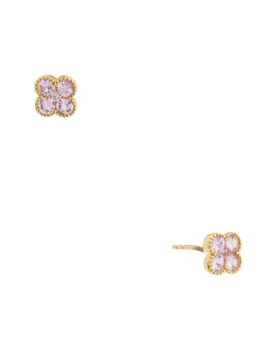 Maitre De Diamant 18k 0.65 Ct. Tw. Pink Sapphire Earrings