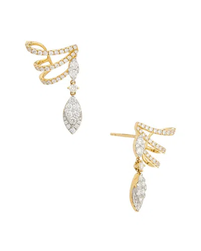 MAITRE DE DIAMANT MAITRE DE DIAMANT 18K 1.18 CT. TW. DIAMOND EARRINGS