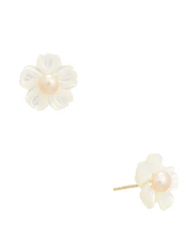 Maitre De Diamant 18k 3-4mm Pearl Earring