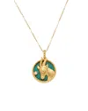 Maitre De Diamant 18k 3.11 Ct. Tw. Diamond & Malachite Necklace In Gold